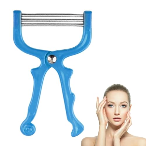 TVETE 顔 脱毛 顔の毛のリムーバー ひげ 額 眉 上唇の毛 面ねじ切りツール 手動 ポータブル スレッディ..