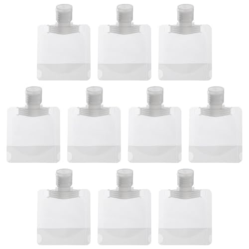 LUYING パウチ容器 トラベル液体個包装 30ml 液体個包装 漏れ防止 使い回し 詰め替え容器 クリーム 化粧水 乳液 収納 シャンプーボトル 透明 密封性 10個セット