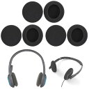 ChasCoCoヘッドホンカバー イヤーパッド ヘッドセット スポンジ製 6個入り 交換用 高弾性 耐久性 ブラックイヤークッション 軽量 ブラック 耳パッドカ...