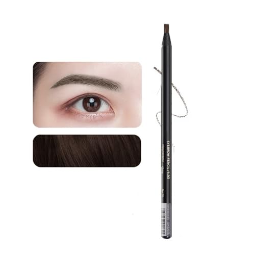TVETE アイブロウ 鉛筆タイプ アイブロウペンシル 鉛筆 5# グレーブラウン アイブロウペンシル 巾着タ..