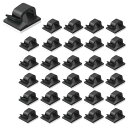 ケーブルクリップ 30個セット コードクリップ ブラック ケーブルホルダー コードフック ケーブル固定具 車 配線止め 壁 小さい 剥がせる 卓上 壁 ケーブル...