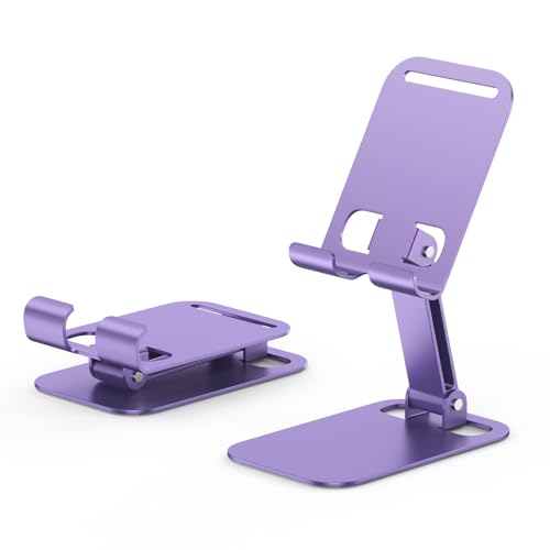 Vedfoad スマホスタンド 卓上 スタンド折りたたみ式 角度調整可能 携帯スタンド 金属製 スマホ立て 置き 台 ホルダー 滑り止め設計 コンパクト 携帯便利 スマホホルダー iPhoneシリーズ、Androidシリーズ等のスマホ対応