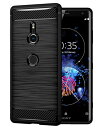 Sony Xperia XZ3 ケース 衝撃に強い SO-01L SOV39 カーボン 指紋防止 シンプルでオシャレ 耐久性の高い 滑り止め ボタンは押しやすかい 肌触りも良く 持ちやすさ エクスペリア 防御系のケース 黒