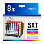 LxTek Purify SAT-6CL サツマイモ エプソン 用 インク SAT 6色セット+ SAT-BK×2 合計8本セット 大容量..