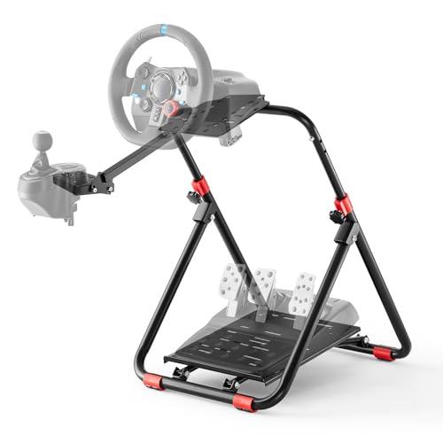 DIWANGUS レーシングホイールスタンド 折りたたみ 省スーベス ハンコン コックピット 角度と高さ調整 ハンコン スタンド 安定性 G25/G27/G29/G920/G923 /スラストマスター t300rs/t300対応 PS4、Xbox、PCに対応 互換性があり