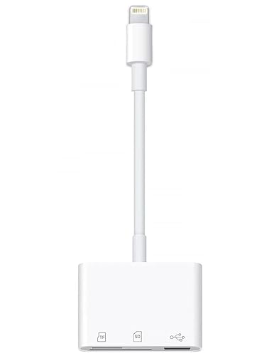2024正規MFi認证品、24ヶ月保証iPhone SDカードリーダー 3-in-1 Lightning - USB3.0/SD/microSD 変換ア..