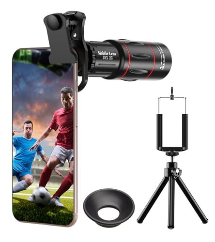 APEXEL スマホ望遠レンズ 単眼鏡 望遠鏡ライブ専用18倍/94g軽量/三脚付属コンパクト 持ち運びやすい ク..