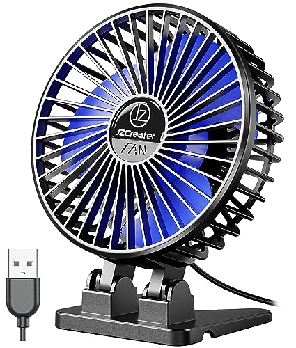 JZCreater USB扇風機 静音 卓上扇風 3段階風量調節 26db超低騒音 USB給電式 携帯扇風 小型扇風 軽量 ミ..