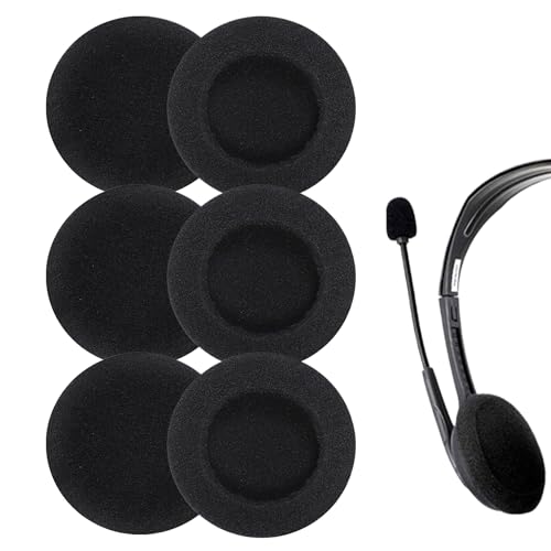 DELUXEFOX ヘッドホン 交換用 イヤーパッド 直径50mm イヤホンカバー スポンジ 3セット(6枚入り)