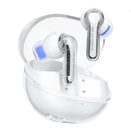 楽天Historia　楽天市場店SOUNDPEATS（サウンドピーツ） Clear ワイヤレスイヤホン Bluetooth 5.3 おしゃれ イヤホン 透明なデザイン 最大40時間再生 ゲームモード ENC通話ノイズリダクション 専用アプリ対応 タッチ操作 カナル型 イヤホン 装着感快適 透明感イヤホンVGP 2024