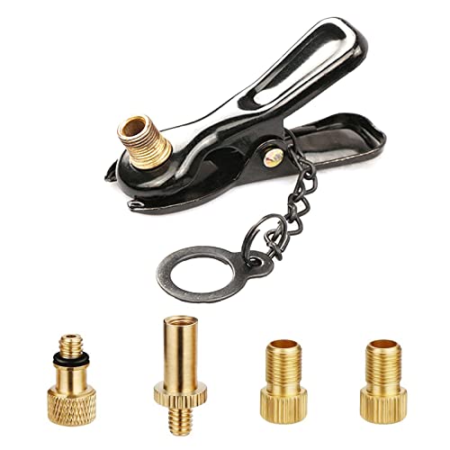 サムコス バルブアダプター 5点セット 兼用口金タイプの空気入れ専用口金 自転車バルブ 変換アダプター..