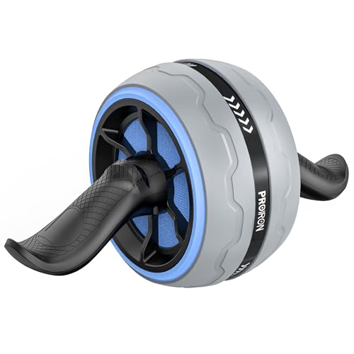 PROIRON アブローラーアシスト付き 腹筋ローラー 初心者 エクササイズローラー 組み立て 静音 耐荷重15..
