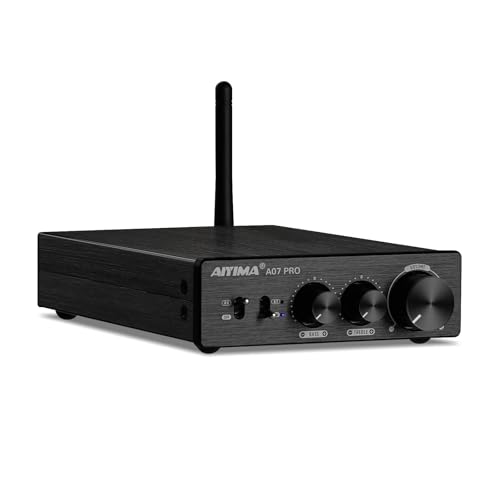 AIYIMA A07 PRO デスクトップアンプ TPA3255+QCC304X+N5532*5 Bluetooth 5.2 apt-x hd 300W*2 パワーア..
