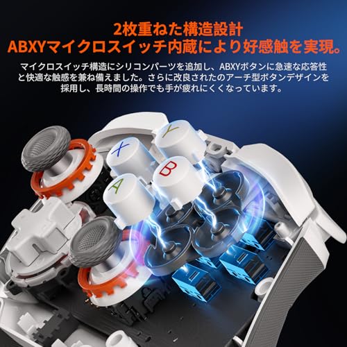 Historia 楽天市場店のBIGBIG WON BLITZ2 TMR コントローラー 無線/有線接続 TMR ホールジョイスティック 2000Hzポーリングレート 16個のメカニカルスイッチボタン 0.0005秒超低遅延 360°シリコングリップ 1000mAh大容量バッテリー アプリ対応 FPSプロゲーマー向け｜アングル3