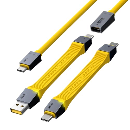 AOHI USB-C ケーブル USB4 高速データ転送 40Gbps/240W PD3.1急速充電/8K HD ディスプレイ/長さ調節可..