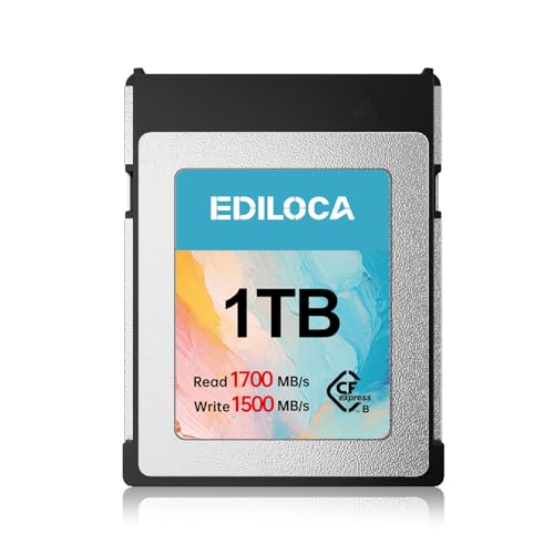 Ediloca EF5 1TB CFexpress Type B コンパクトフラッシュ メモリーカード 最大読み出し1700MB/s 最大書き込み1500MB/s RAW 4K、8K HD ビデオ メーカー10年保証
