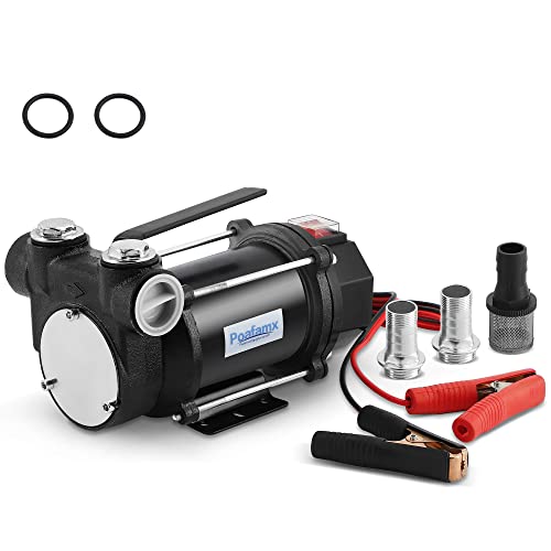 Poafamx 電動オイルポンプ 12V電動ポンプ 軽油 自吸式ポンプ、軽油ポンプ 銅モーター ハイパワー 高速 ..