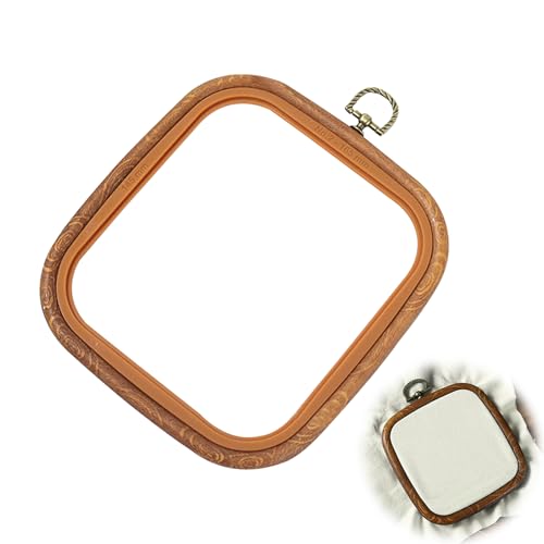 PAVIKE 刺繍枠 15cm 刺しゅう枠 四角 ABS製 刺しゅう道具 刺繍フープ 刺繍ツール 手芸用品 アンティー..