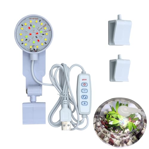 水族館 クリップライト クリップ式水槽ライト メダカ水槽ライト 水槽 ライト 角度調節可能 6W 4色照明 ..