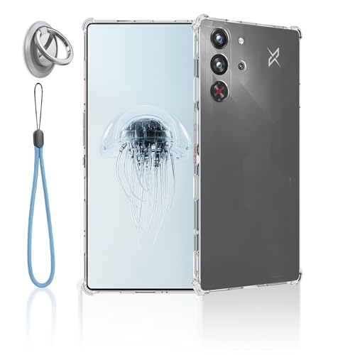 For REDMAGIC 10 Pro/Pro+ ケース 全透明 クリア 保護カバー 車載ホルダー対応 YANMONGI リング付き ス..