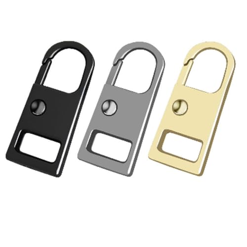 ファスナー引き手 3個入り 簡単な取り付け 耐食性 金属製 ファスナー チャック チャック取っ手 ジッパ..