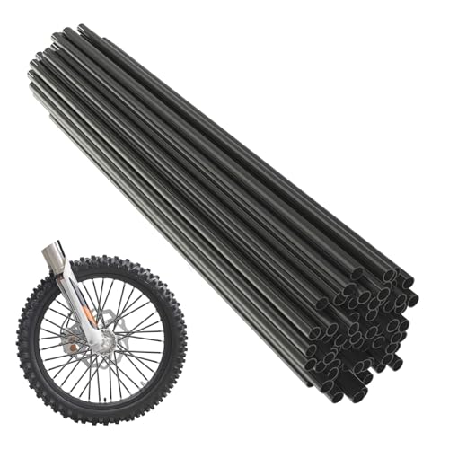 バイク・自転車・オートバイ用 ホイールカバー 72本セット スポークカバー 前後輪対応 ブラック ドレス..