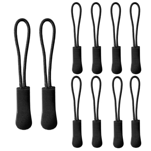 ファスナー 引き手 10個 ジッパータブ ファスナーチャーム チャック 取っ手 バックパック、バッグ、衣..