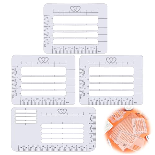 PAVIKE 多目的レターエンベロープステンシルテンプレート 4つの異なるスタイル 封筒テンプレートセット グリーティングカードレター封筒ステンシルテンプレート...