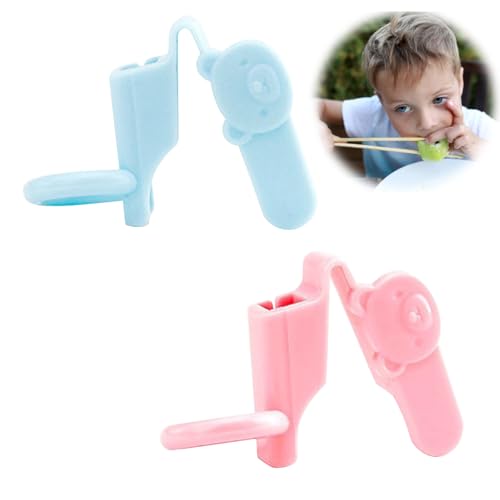 PAVIKE 箸トレーニングツール 箸補助 子供 2個セット 箸練習 箸練習アクセサリー 箸クリップ 滑り止め ..