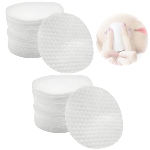 ZHSHXNGY コットン トナーパッド ふきとり用 丸型 トナーパッド 詰め替え 化粧水用 凹凸エンボス 薄型 コットンパック クレンジングパッド (L, 枚, 200)