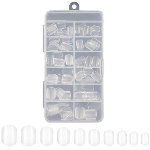 KALOLINNA ネイルチップ 子供 100枚セット 小さい ネイルチップ 小学生 10サイズ クリア ネイル用品 DI..