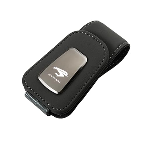 InnoWave車のサンバイザーメガネクリップ 互換性 HARRIER ハリアー レザー車載メガネクリップ サングラ..