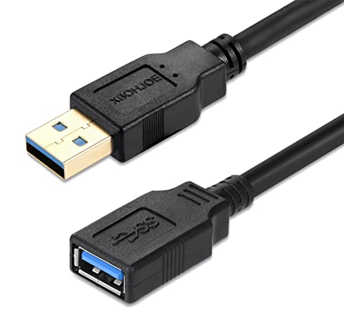 XBOHJOE USB 3.0 延長ケーブル 5M データ転送5Gbps USB 延長オス メス金メッキコネ...