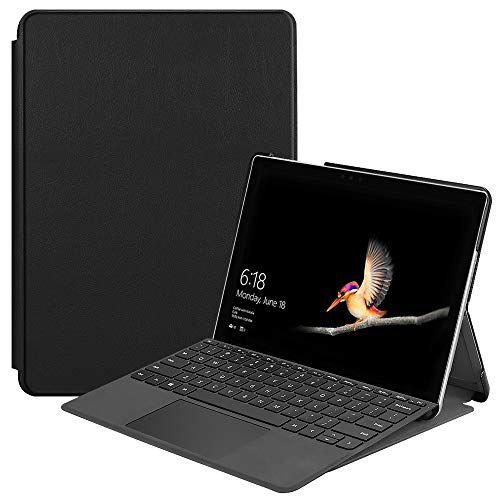 Rakuten - MoahsiunyFor Microsoft Surface Go 4 / Go 3 / Go 2 / Go 10.5 インチ ケース 薄型 PU レザー スマート カバー 傷防止 ハード 軽量 耐衝撃 二つ折り スタンド 機能 (ブラック)