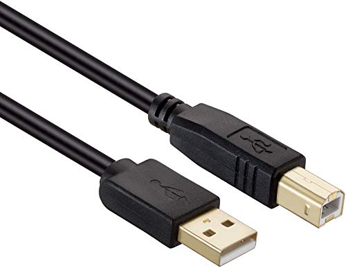 プリンターケーブル USB2.0ケーブル 3m USB B オス-USB A オス 高速転送 延長 Canon, Panasonic,HP, Dell, Epson, Lexmark, Xerox, Samsung などのプレンター/スキャナーに対応 ブラック