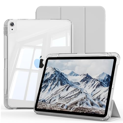 Printer Covers - KTGGHG 対応 iPad Air 11 インチ ケース M4/M3/M2 (2026/2025/2024) iPad Air 第5/4世代 10.9 インチ (2022/2020) 専用カバー 取り外し可能 透明バックカバー 分離式 縦置き/横置きスタンド ペンシル収納可能 オートスリープ機能 軽量