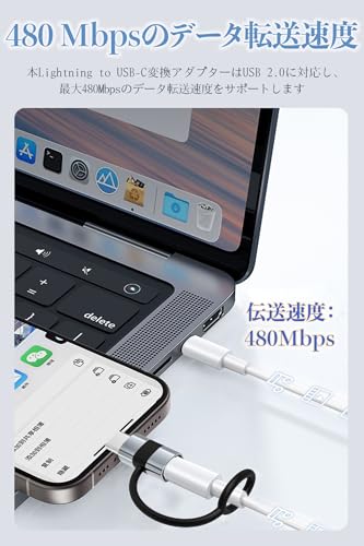 Lightning USB-C 変換アダプタ Typec 変換 60W PD急速充電対応 アルミニウム合金製 iPad Pro historia-10018878 Historia 楽天市場店 サンプル画像2
