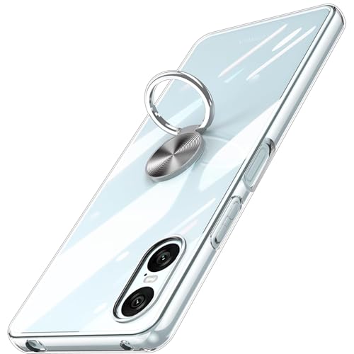 Rakuten - Xperia 10 VI 用 ケース クリア リング付き エクスペリア 10 VI/SO-52E / SOG14 / A402SO / XQ-ES44 カバー 透明 おしゃれ OURJOY スマホケース メッキ加工 ソフトケース 耐衝撃 軽量 薄型 スタンド機能 車載ホルダー対応