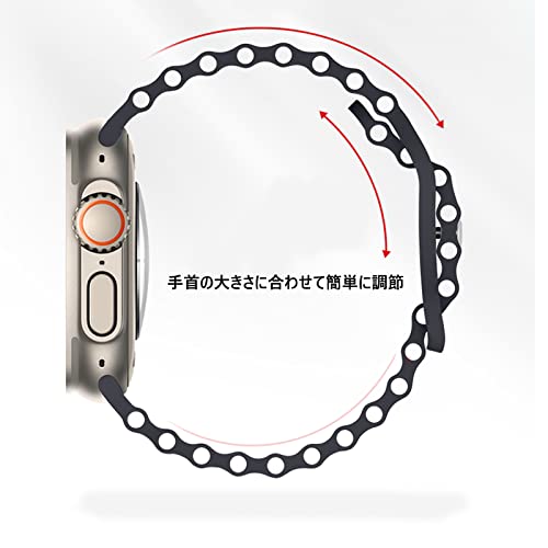 [FDDCS] ブランド バンド コンパチブルApple Watchバンド単色シリコンバンド49mm 4...