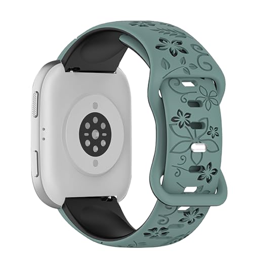  22mm シリコンバンド for Amazfit Bip 6/Bip 5/5Unity/Amazfit GTR 4/GTR 47mm/GTR 3 Pro対応 交換ベルト用 ソフト 2色シリコン交換用ストラップ - グリーン/ブラック