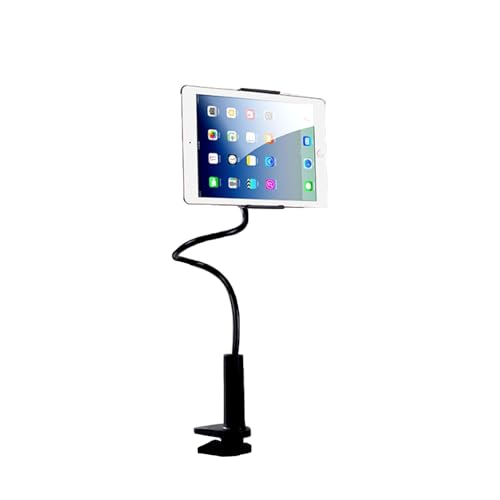 Rakuten - スマホスタンド フレキシブルアーム 全長70cm 自由に曲がる ベッド用 寝ながら オンライン授業/動画視聴対応 360°回転 強化土台で 4-10.6インチ多機種対応 i-Phone/Android/i-Pad兼用 (ブラック)