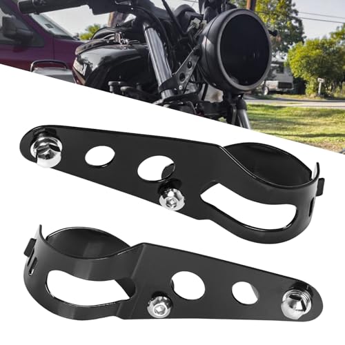 VANCROSER バイク ヘッドライトステー φ32mm-42mm調節可能 ステンレウインカーヘッドライトステー ホンダ スズキ ヤマハ汎用バイク クランプ 左右セットバイク用 ヘッドライトステー・バイク ステーカラー：ブラック・ヘッドライトステー ステー良好な動作状態、取り付け簡単・サイズ：バイク ステー32～42mm径ヘッドライトステーに合わせて調整可能・対象機種：ホンダ、カワサキ、スズキ、ヤマハ、トライアンフ、ノートン、BSA、ドゥカティ、ハーレーのほとんどのバイク、カスタムチョッパー、ボバー、カフェレーサーなどに適合・パッケージ内容：バイク用ヘッドライトステー1組（ネジ付き）ブランド: VANCROSERメーカー: VANCROSER型番: Vmtzj