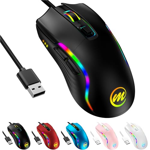 memzuoix RGB 有線ゲーミングマウス, 12800DPI 軽量設計, 7ボタン プログラム可能, 12種類 RGBライティングモード, 高速応答 光学センサー, エルゴノミクス設計, PC/Windows/Mac/ノートPC対応 - ホワイト・高精度12800DPIセンサーでプレイに革命をFPSでの精密射撃からバトルロイヤルでの素早い旋回まで、あらゆる状況に応じて感度を調整可能な6段階DPI切替（1200-12800DPI）を搭載。視認性の高いDPIインジケーターライトで現在の設定を常に確認でき、eスポーツからカジュアルプレイまで、最高のパフォーマンスを発揮します・12 種類 RGB ライトモード、カスタマイズでゲーミングスタイルを演出12 種の発光パターン + 消灯モードの計 12 種類の RGB ライトモードを搭載。本体ボタンで簡単切り替え可能で、 ケーブル / ライン / ロゴ部分 がグラデーションやパルス点灯で彩られ、デスクトップの雰囲気をゲーミング仕様にアップグレード。好みの光り方でプレイ環境を演出し、没入感を高めます・軽量ハニカム設計＆抜群の握り心地約140gの超軽量ハニカム設計を採用し、長時間のゲームプレイでも手首や指への負担を軽減。吸汗性に優れた滑り止めラバーグリップと非滑りホイールが、激烈なゲームプレイ中でも安定した操作性と快適な握り心地を提供します・6つのプログラム可能ボタン＆プラグアンドプレイ6つの応答性の高いボタンに、お好みのマクロやコマンドを割り当てて、ゲームプレイを有利に進めましょう。ドライバーインストール不要のプラグアンドプレイ対応。強化された1.7mのブラッドケーブルは絡みにくく、PCやMac、ノートPCに接続してすぐにプレイ可能です・耐久性と信頼性：1000万回の耐久性と保証高品質オムロンスイッチを採用し、1000万回のクリック耐久テストをクリア。絡みにくい耐久性の高いブラッドナイロンケーブルは、激烈的なプレイにも耐えます。当自慢のゲーミングマウスは、12ヶ月の保証と充実したカスタマーサポートが付いていますブランド: memzuoixメーカー: memzuoix型番: C899-Black-HLY-JP
