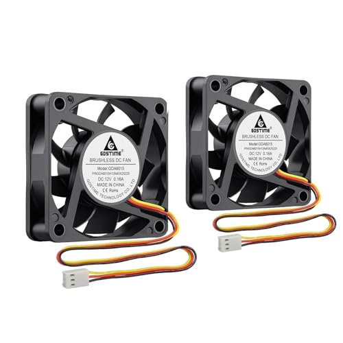 GDSTIME 2PCS 60mm x 15mm 12VDC、60mm 3ピン、薄型2連 PCケースファン冷却ファン、コンピューターケースとCPUクーラー用、SSD ドライブの冷却・❀ 60mm CPUファン: 60 mm (L) x 60 mm (W) x 15 mm (H) /2.36 in (L) x 2.36 in (W) x 0.59 in (H)・❀コネクター：3PINプラグ、速度測定および速度制御付き・❀ ベアリング: ダブル ボール ベアリングの寿命は 35000 時間で、ファンを安定して使用できます・❀パッキング: ファン2個、ネット2個、ネジとナット付き・❀アプリケーションシナリオ：電子製品の放熱や空気交換に適しています・❀万が一、一年以内に弊社製品に品質上の問題がございましたら、無料で交換させていただきますブランド: Gdstimeメーカー: G GDSTIME