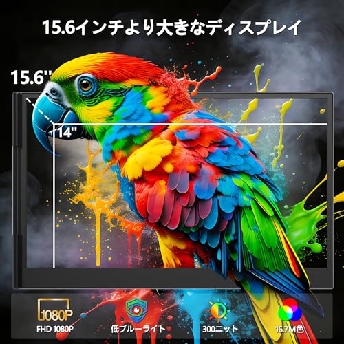 LGGST 15.6 インチ デュアルモニター トリプルモニター FHD 1080P IPSパネル搭載 180°回転＆16:9アスペクト比 取り外し可能ディスプレイ ノートパソコン拡張でマルチタスク効率化 オフィス/ゲーム/リモートワーク/動画編集に最適 USB-C/HDMI接続 historia-10029734 Historia 楽天市場店 サンプル画像2