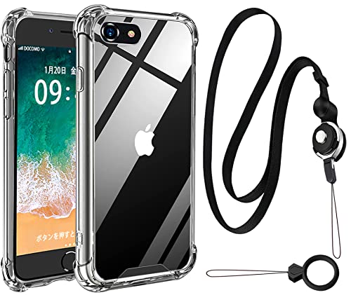 Ausrann iPhoneSE3/SE2/8/7 ケース アイフォンSE 第3世代2022/第2世代/8/7カバー ショルダー ストラップ2種付き・ストラップ2種付き & 多目的キャリー本iPhone 7/8/SE3/SE2 用ケースにはリストストラップとネックストラップが付属します、このネックストラップは、ボタンを押すと、カチッと外せて取り外しが簡単です。急な着信、メールやネット使用時、スマホやデジカメで撮影したいとき、改札でICカードをタッチしたい時などもネックストラップの煩わしさを感じずに、ストレスフリーに使えます。実験により、ストラップは、約15KG（約200個のiPhone Plusの重量）の引く力に耐えらます。断裂しにくく、お使いのものを大切に守ります。いつでもどこでもストラップを使用できます。（あなたは受け取るでしょう：1x iPhone 7/8/SE3/SE2 用ケース + 2x ストラップ）・米軍MIL規格の取得 & 衝撃吸収その耐衝撃性能は第三者機関の試験による米軍MIL規格をクリアするほど高いことが証明されております。ケースの四隅部分に"衝撃吸収テクノロジー"を採用し、これにより角からの衝撃を受けてもその隙間がクッションの様に本体への衝撃を吸収します。万が一スマホを落としてしまった場合でも、落下時のダメージを最小限に抑えることが可能となっており。・カメラと画面を保護4つのバンパーには、背面に突起があります。iPhone SE 2022/SE 2020/8/7 のカメラレンズより1.5ミリ高い立ち上がって、有効的に擦り傷を防ぎます。液晶画面より約1.5mm高く設計され地面と接触するのを防止、外部との擦り傷を避けるし、併用のガラスフィルムまでも保護できます。精確なホールデザインは携帯にもジャストフィツトしていて、すべてのポートとボタンも押しやすくなります。・透明で高品質な素材 ＆ 黄変に強い 側面を"TPU"のソフトな素材で衝撃を吸収させ、背面は透明度が維持出来るハードな"ポリカーボネート"をハイブリッドしたこのケースは。高透明率の高い特殊なTPU素材を持ち、黄ばみも付きにくい。薄くて丈夫で柔軟性が高く、程よいグリップ感があり、本体の持つスリムさをできる限り損なわないよう設計しています。着脱も簡単で、スマホ本体への擦り傷も心配無用です。本商品は端末に触れるケース裏側に極小さな微粒子上の突起処理を行い端末の発熱を軽減する散熱加工を行っております。 気泡の発生も防ぎます。・[精確的なデザイン & 全面保護] 本体にぴったりフィイットするよう設計し、精巧をきわめていることの孔位で、また、各ボタン位置にぴったりフィットし、つけたままでボタンが押しやすいし、充電するやイヤホンで音楽を聴くことにも支障なく使用でき、携帯へ負荷を掛けずに楽々装着できます。精密なカットアウトにより、ボタンの操作性が良く、ポートの使用も容易で、機能性に何の影響も与えません。ブランド: Ausrannメーカー: AusrannJAN: 0602309590420
