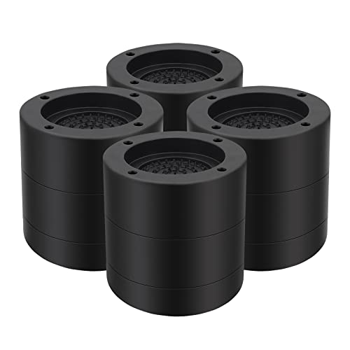 Umelee 洗濯機かさ上げ台 5.8cmかさあげ 机 テーブル 脚 継ぎ足し 据付脚 洗濯機・冷蔵庫用置台 高さ調整 振動・異音軽減 滑り止め 床に傷防止 耐荷重300kg 4個入り ブラック・三段式設計上段と中段はPP(ポリプロピレン)素材で、頑丈的で耐久性が抜群です。おニーズに応じて、中段を取り外して二段式のかさ上げ台としても使えます。下段はTPU（ゴム）が採用され、耐摩耗性が高いです。・防振防音グリッド構造とゴム材質の特有な防振性なので、床に伝える洗濯機の揺れや異音をやわらげてくれます。賃貸物件で2階以上に住んで、下の階に振動や音がダイレクトに伝わってしまうと気になっている方にとって、特に重宝する防振ゴムですよ。・掃除しやすい洗濯機の底上げ台としては、5.8センチあげられます。洗濯機の下側に排水口がくる場合では排水ホースのスペースが確保できます。家電や家具をかさ上げ、モップ・ロボット掃除機が入るのでホコリ取りには問題ないです。また、ベッド・ソファーを上げたら収納スペースを拡大することもできますよ。・傷防止底面のゴムは滑り止め加工で優れた耐摩耗性があります。家電製品や家具などで、床にあたっている、傷つけているというところには、こちらのかさ上げ台を敷くといいです。床、フローリングをキズ付けたくない方にお勧め。・多用途300kgの重さにも耐えられ、安定性が高いです。サイズ（W67×D67×H66mm）がほとんどの家電製品と家具の脚に合っています。色は目も立ちません。※適用対象：丸足の直径が47mm内（矩形足の対角線が47mm内）の縦型・ドラム式洗濯機、冷蔵庫、食洗機、テーブル、ソファー、ベッド、こたつテーブルなどの家電製品と家具ブランド: Umeleeメーカー: Umelee型番: WP010-BLA-2