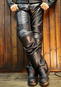 KADOYA（カドヤ）k'S leather　TCS-PANTS 2　膝カップ付き　ブーツアウト　レザーパンツ　革パンツ