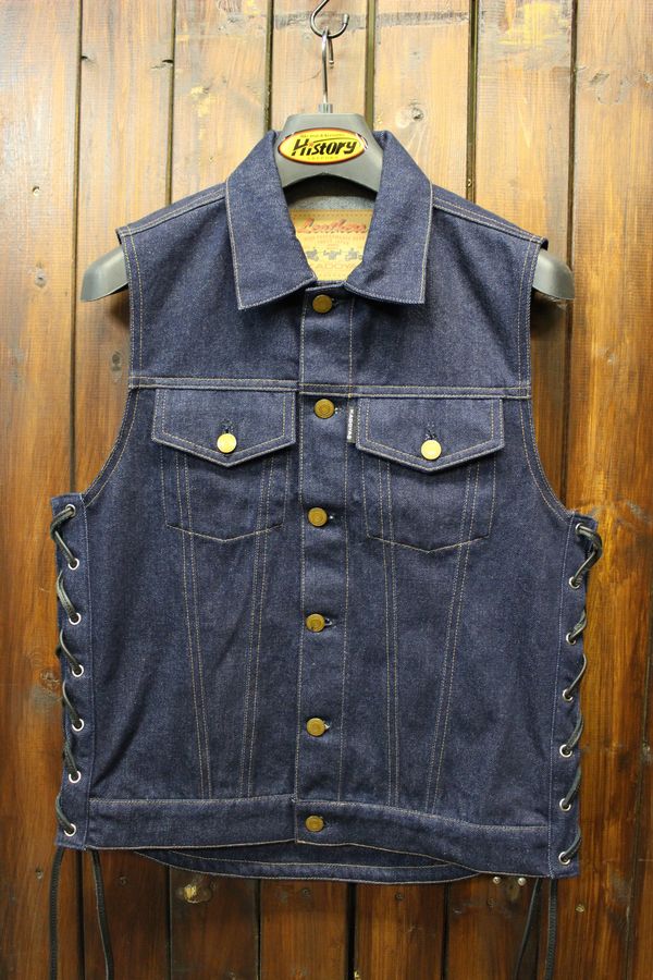 KADOYA(カドヤ)　BIKER DENIM VEST 3　バイ