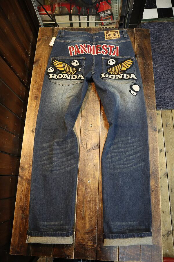 【PANDIESTA JAPAN】パンディエスタジャパン 熊猫謹製 592507 HONDA×PANDIESTA WING LOGO ストレッチデニムパンツ カラー:インディゴ サイズ:28/30/32/34/36/38/40